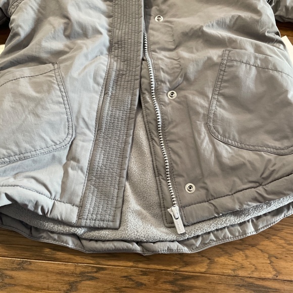New Old Navy Kids jacket coat sherpa faux fur trim hood grey size 4T - Picture 7 of 9